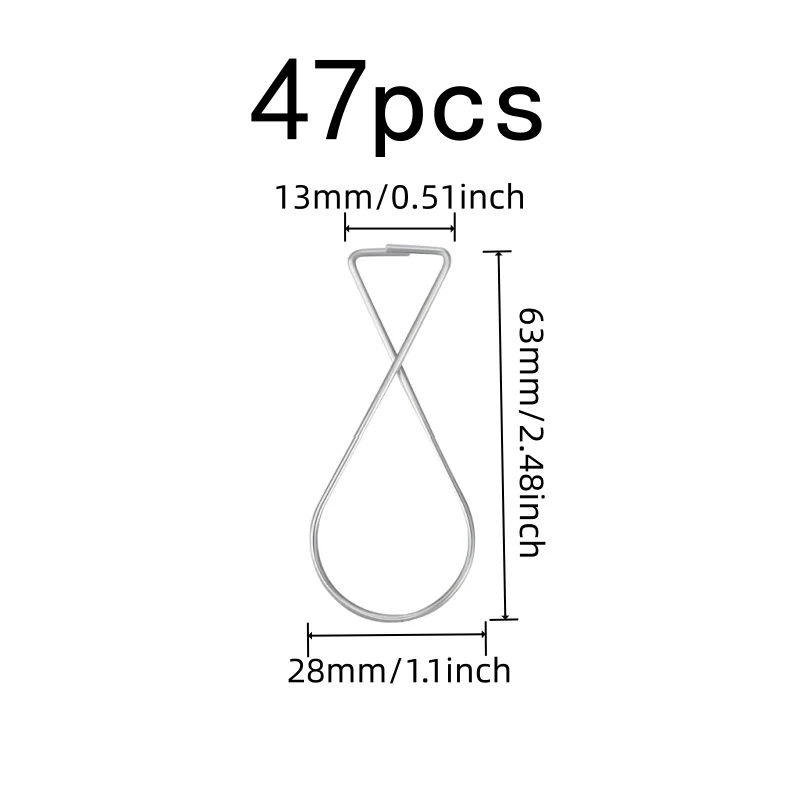 47 pcs T-Bar Ceiling Hooks with Metal T-Shape Design, ideal for Office Sign Hanging and Home Decoration, Strong Load Capacity