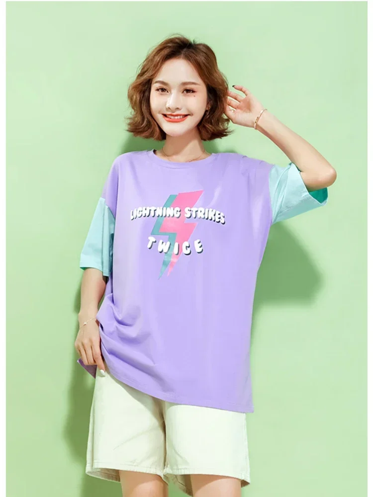 

Girls Graphic T Shirts for Women Clothes Female Ladies Casual Clothing Broken Code Clearance B1XS297