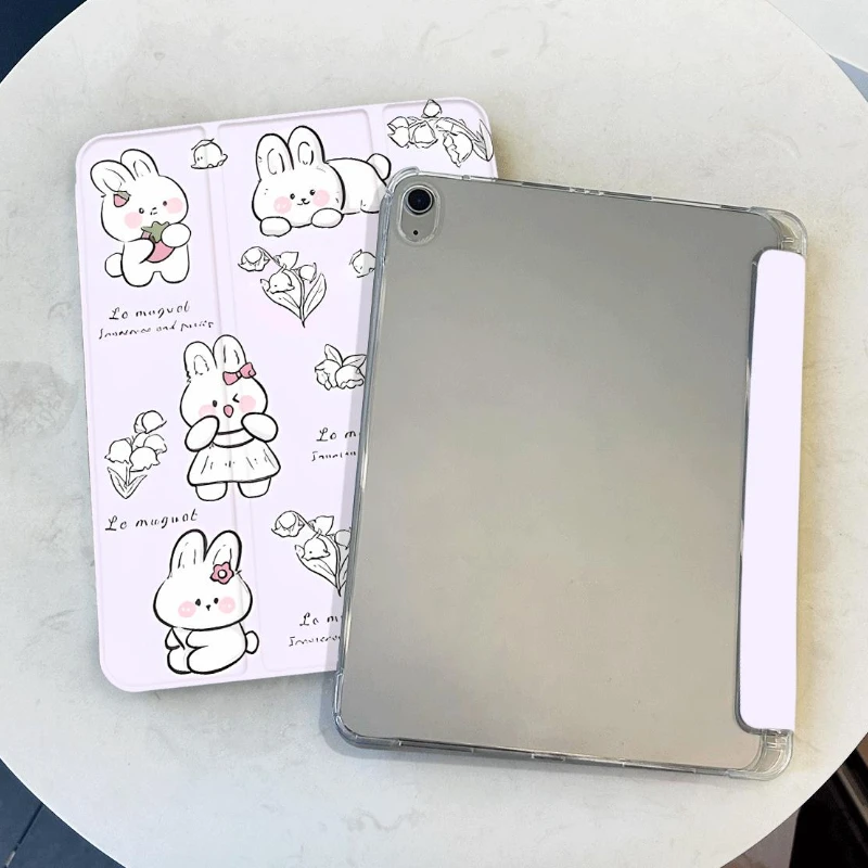 

Защитный чехол для планшета Ipad 10-го поколения Ipad 2017 2018 9,7 дюйма 10,2 7-го 8-го 9-го поколения Air 2/3 10,5 с принтами кролика