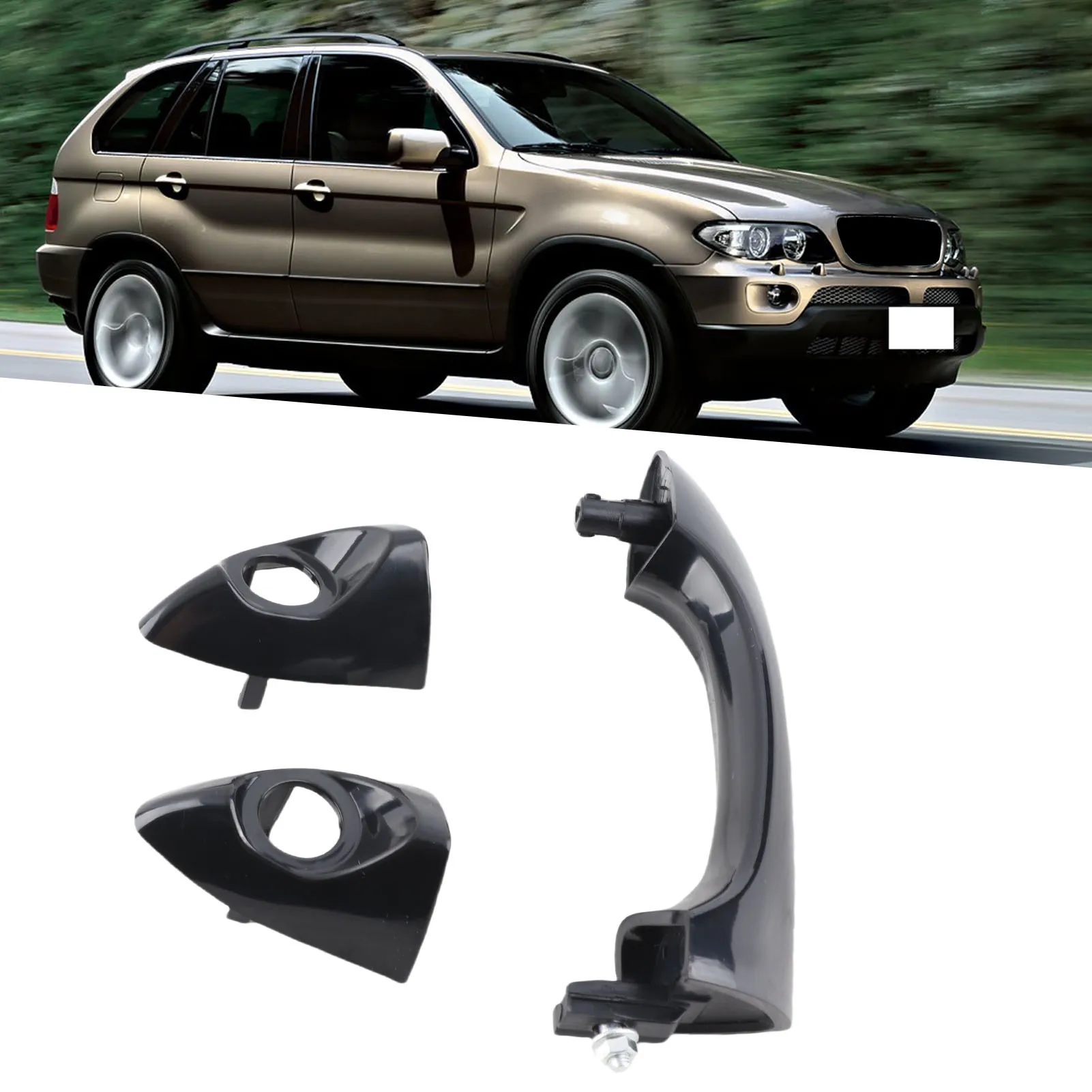 

Outside Door Handle Right Side 51218257738 Replacement Fit for X5 E53 1999‑2006 RHD