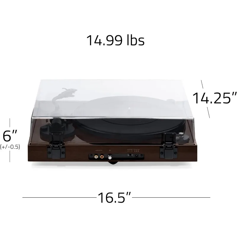 RT82 Reference High Fidelity Vinyl Turntable Record Player with Ortofon OM10 Cartridge, Speed Control Motor