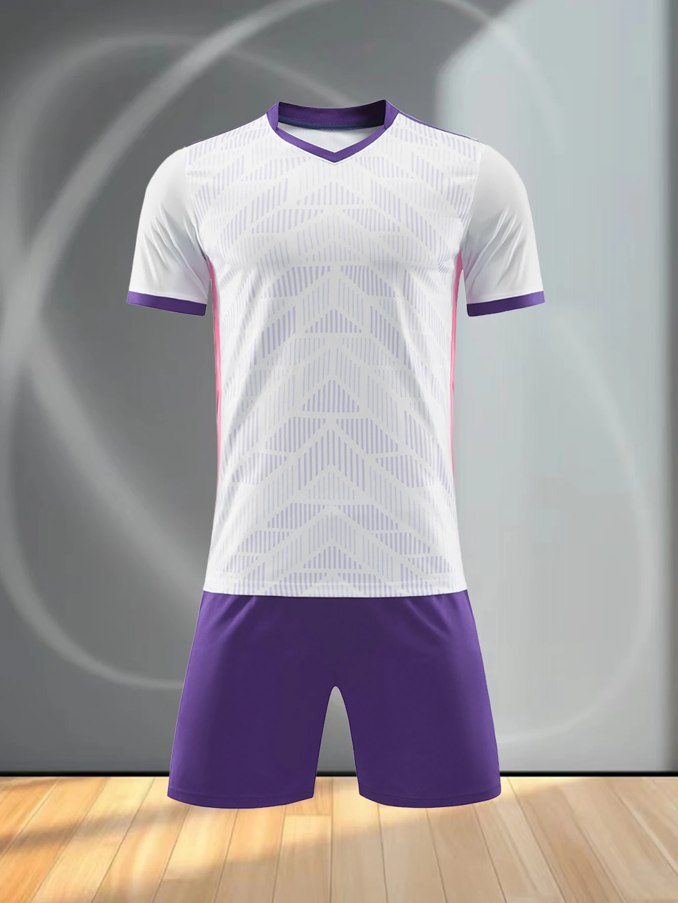 Top girocollo uniforme da calcio sportiva casual da uomo con pantaloncini traspiranti alla moda Comodo set di tute da calcio