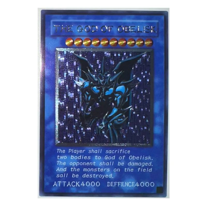 Yu Gi Oh UTR Obelisco el Tormentor juguetes japoneses pasatiempos Hobby coleccionables juego colección cartas de Anime