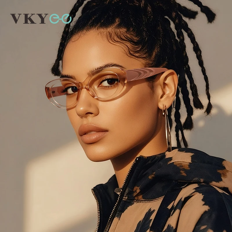 

VICKY New Classic Oval Personalized Unisex Myopia Women's Anti-Blue Light Reading Glasses Men Customizable Prescription PFD2257