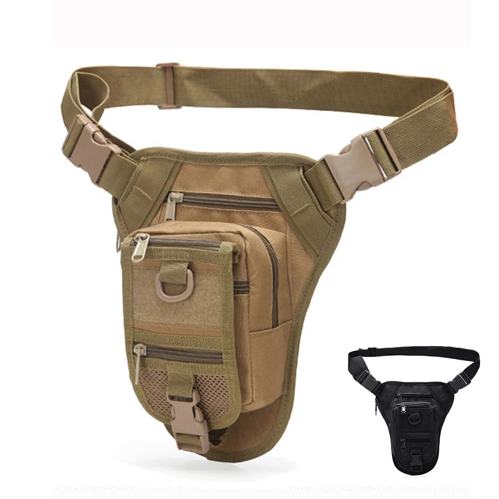 Men Waist Belt Fanny Pack Bag Nylon Motorcycle Rider Travel Climb ctics  Bags for Outdoor Shorts Pistol Gun Hip Bum Bag