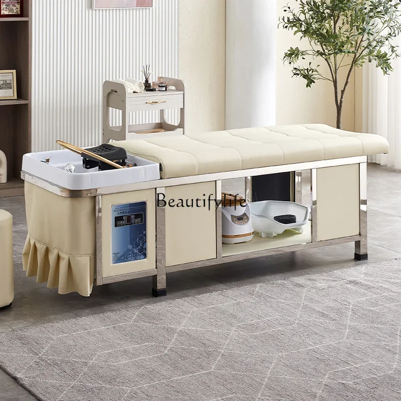 

yj32 Special shampoo bed for barber shop, fumigation water heater, water circulation integrated massage shampoo bed