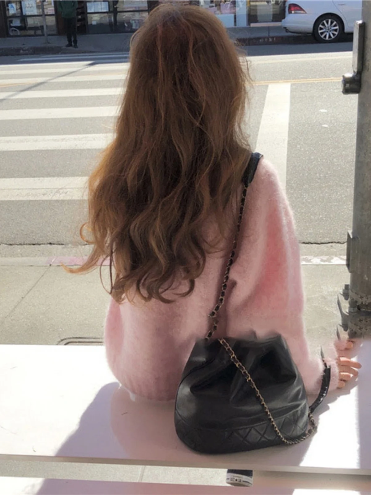 

Korean Dongdaemun Ounce Vintage Sweet Autumn Winter Alpaca Wool Gentle Pink Overhead Knitted Sweater Women's Faion