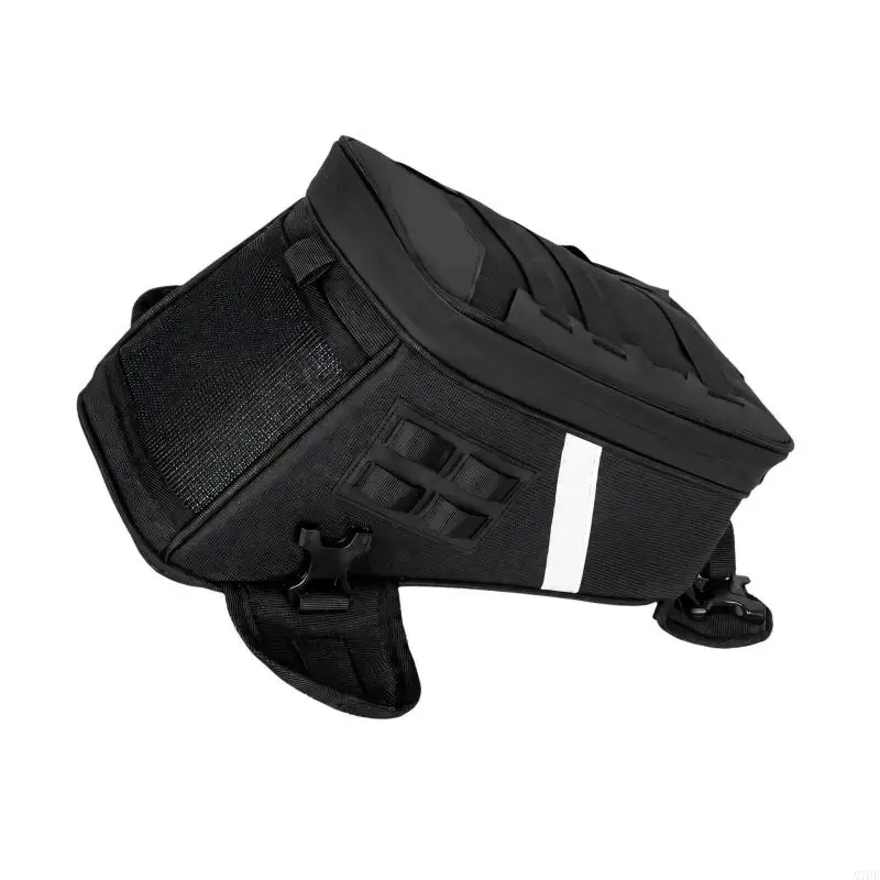 M76E Motorrad-Tankrucksack mit Öffnung von oben, 5 l Stauraum, Schnallenriemenbefestigung und Polyestergewebe-Körper für – Detail 9