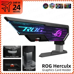 ASUS ROG Herculx GPU Bracket Helios VGA Stand XH01 Graphics Card Holder AURA SYNC Horizontal Adjustable Republic of Gamers MOD