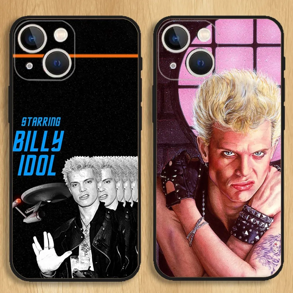 Singer B-BillyS idol Phone Case For iPhone 16,15,14,13,12,11,Pro,Max,Plus,Mini,X,XS,XR,8,7,6,S,Plus,SE Soft Black Case