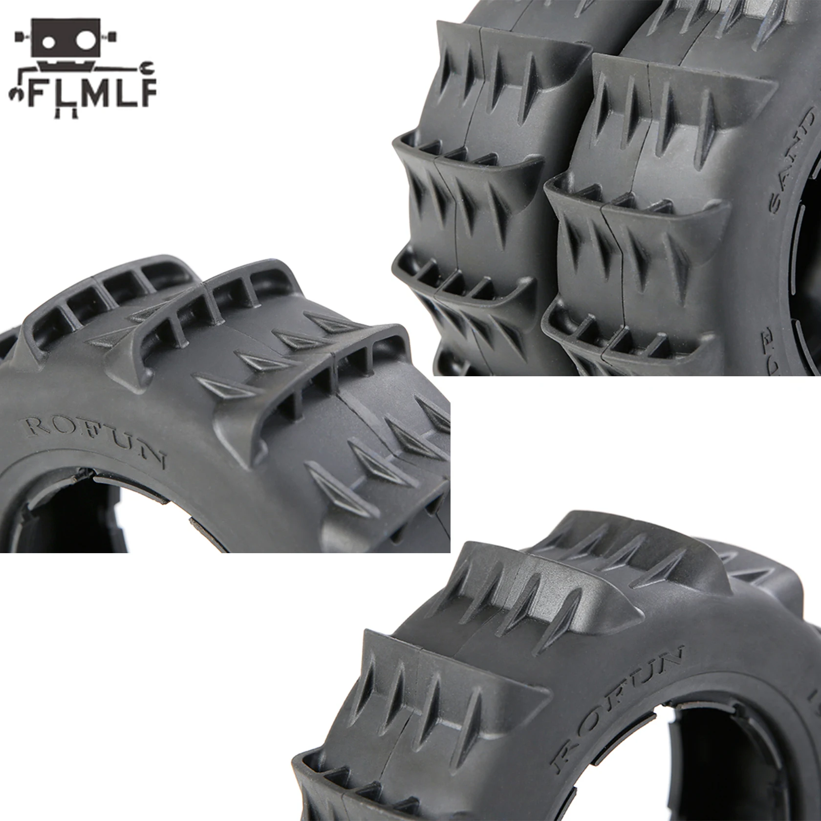 Big Desert Tire Skin 2pc per 1/5 Rovan Rofun Lt Losi 5ive-t KM X2 FID DTT QL Truck Parts