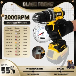 Electric Goddess DCD800 Electric Drill 20V Brushless Cordless Screwdriver Compact Drill/Driver Tools For 20V Dewalt Battery