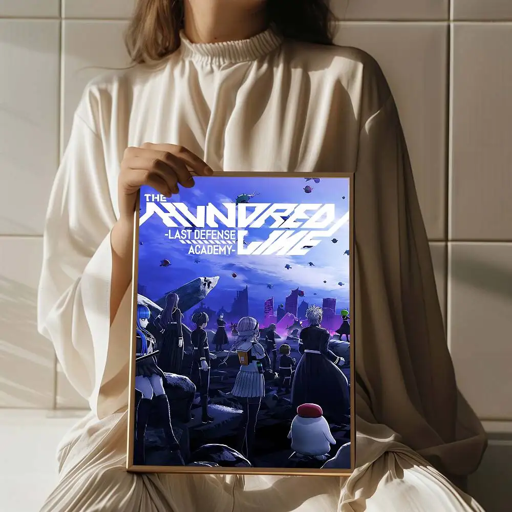 لعبة شعبية The Hundred Line-Last Defense Academy، مطبوعات وملصقات ذات نوعية جيدة، ملصق ورقي مقاوم للماء للمقهى #3