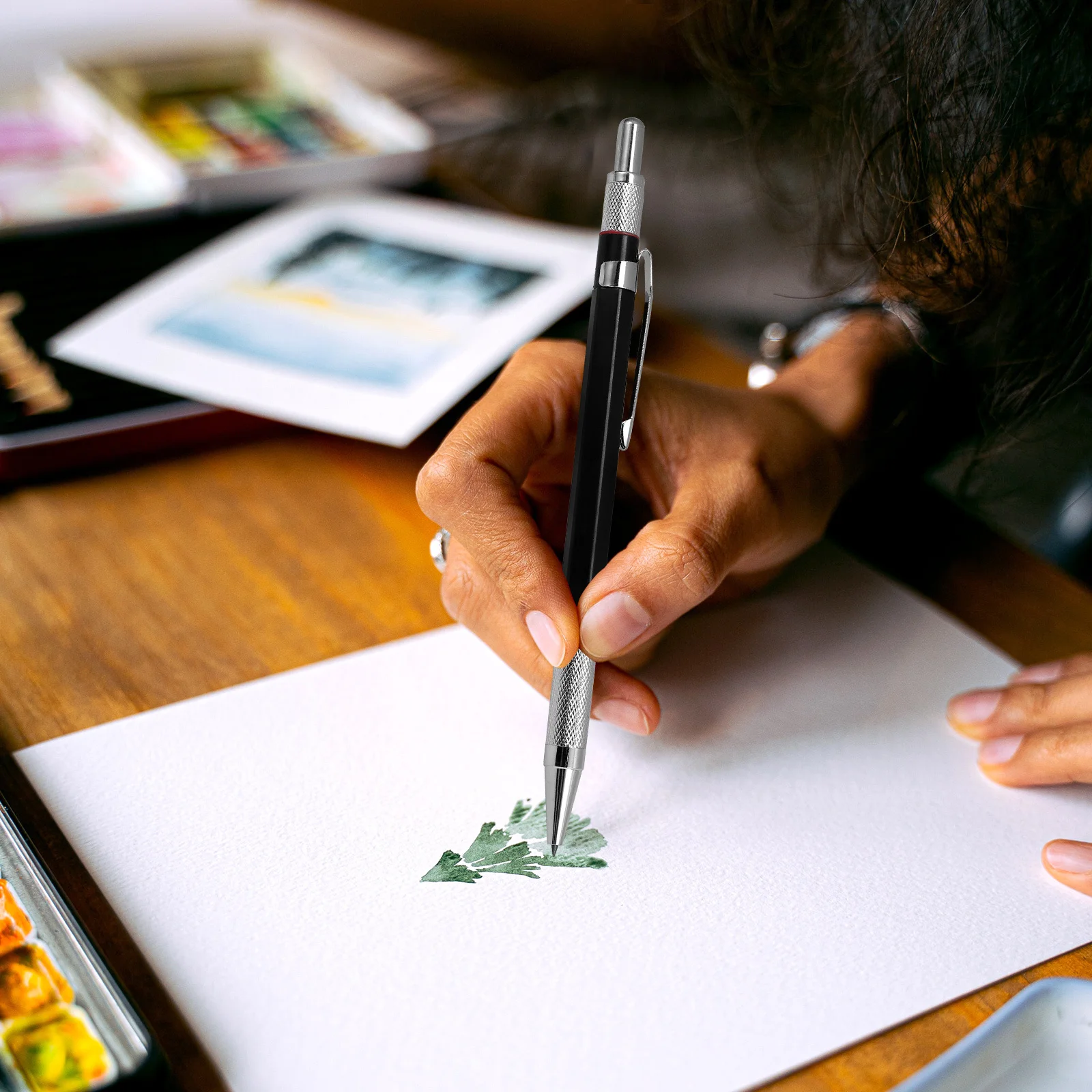 

1Set Mechanical Pencil 2.0mm Engineering Construction Pencils Automatic Precision Marking Practical Convenient Refills