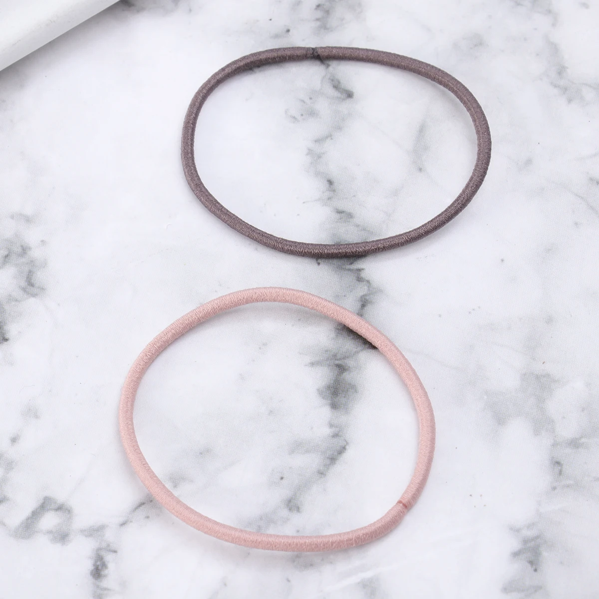

2pcs Hair Tie Simple Ponytail Holder Beading Rope Women Girl Ribbon Everyday Wear Hair Band Stylish Accessory