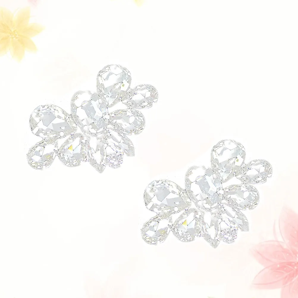 

1 Pair Crystal Shoe Buckles For Women Rhinestone Shoe Clips Durable Exquisite Design Decoration For Flats Boots Sandals Pumps