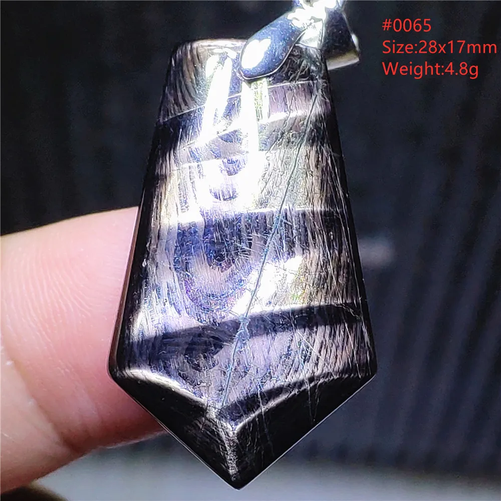 Natural Black Hypersthene Rectangle Pendant Necklace Water Drop Women Men Beads Egypt Gold Hypersthene Obsidian Pendant AAAAAAA view 6