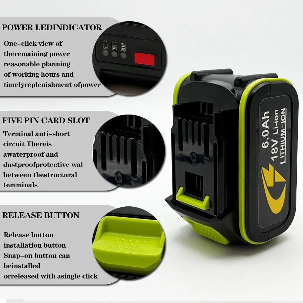 Upgraded Version Worx WA3553 10V 6.0Ah battery cordless power tool backup battery WA3551 WA3553 WA3641 WX373 WX390 battery