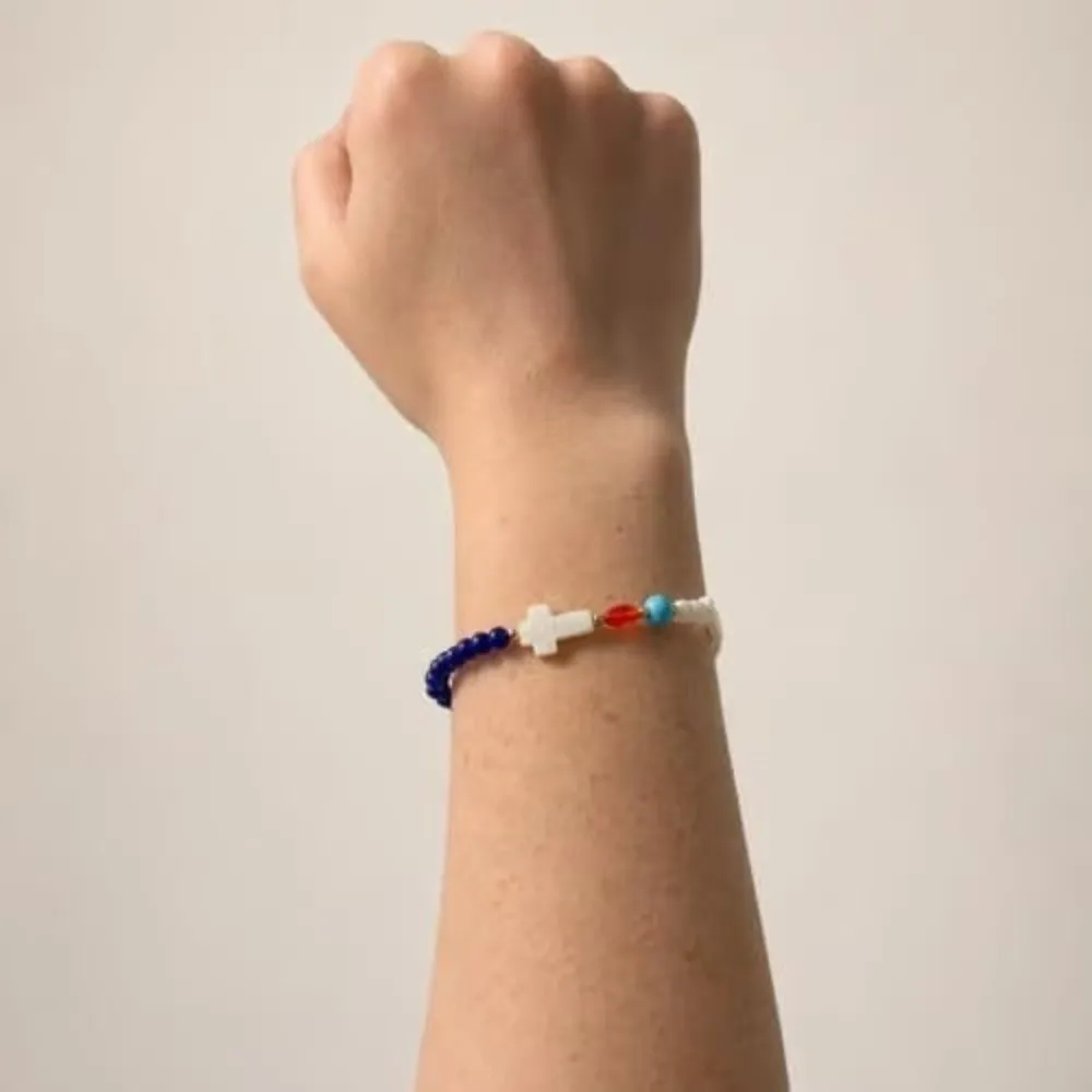 Fashion Adjustable Cross Beaded Bracelet Colorful Handmade Braided Bead Wrap Jewelry Gifts Story of Bracelet for Women