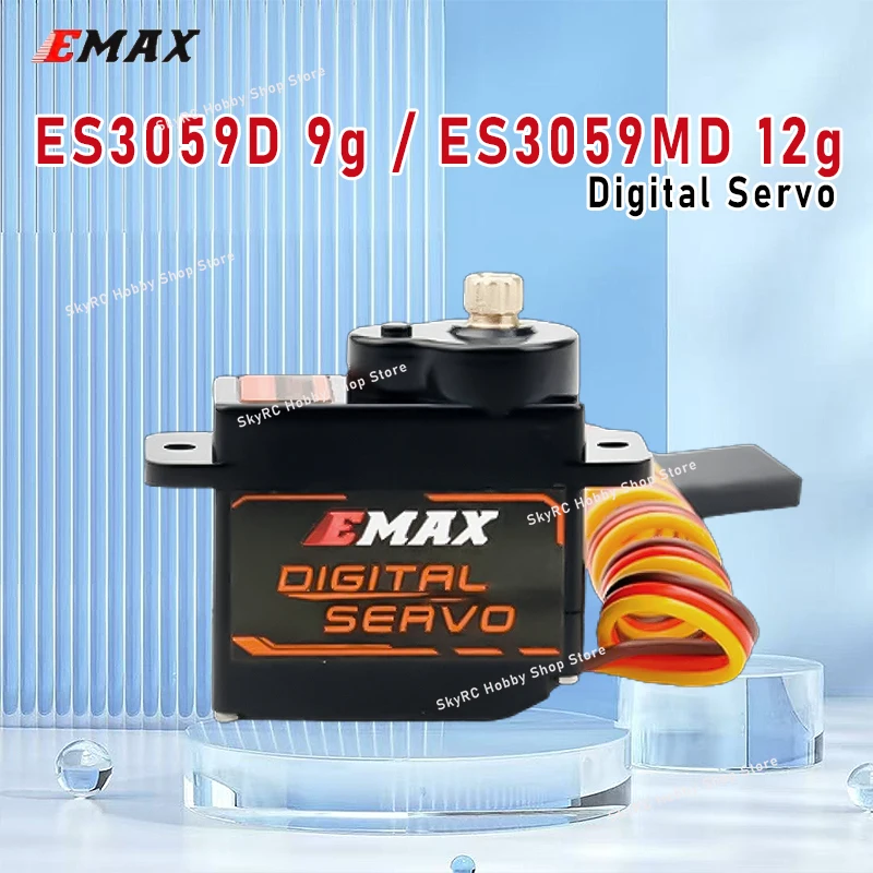 EMAX ES3059D 9g / ES3059MD 12g Digital Servo, Plastic/Metal Gear, PWM Actuator, Universal Parts for RC Models & Robots