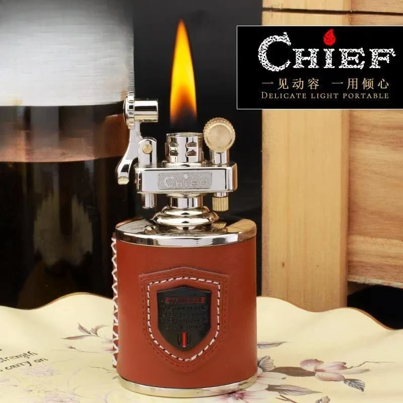 Leader Kerosiene Lighter CF206 Xiangyun Feilong Three-dimensional Relief Dragon Pillar Large Office Living Room Ornament