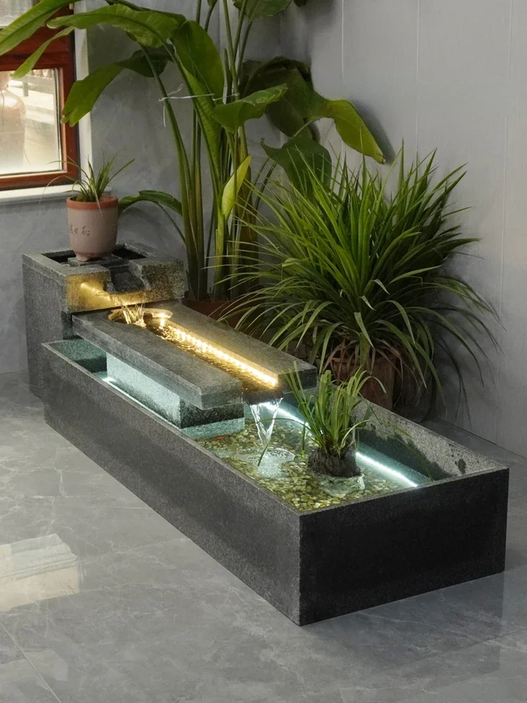 Fuente de agua decorativa para estanque de tortugas, decoración para suelo, piedra para exteriores, paisaje acuático, jardín, estanque de peces