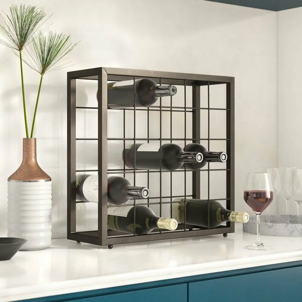 YEVA METALL 25 Flasche Rustikalen Metall Wein Rack