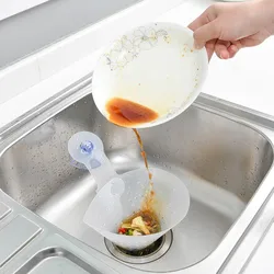 Foldable Sink Strainer Drain funnel drain rack Waste Collector Suction Cup Colanders Strainers Kitchen Bathroom Accessories