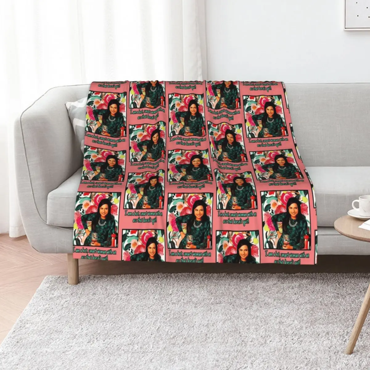 Mindy Project--Hot, Smart Woman Throw Blanket Sofa Decorative Beds christmas gifts Luxury Thicken Custom Moving Blankets