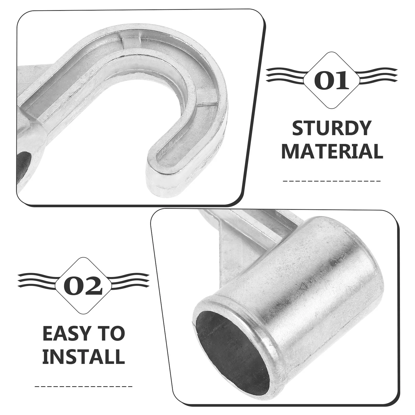 

2Pcs Metal Closet Heavy Duty Clothes Rack Aluminum Alloy Rod Holder Connectors for Wardrobe Closet Pole Hangers Under Over
