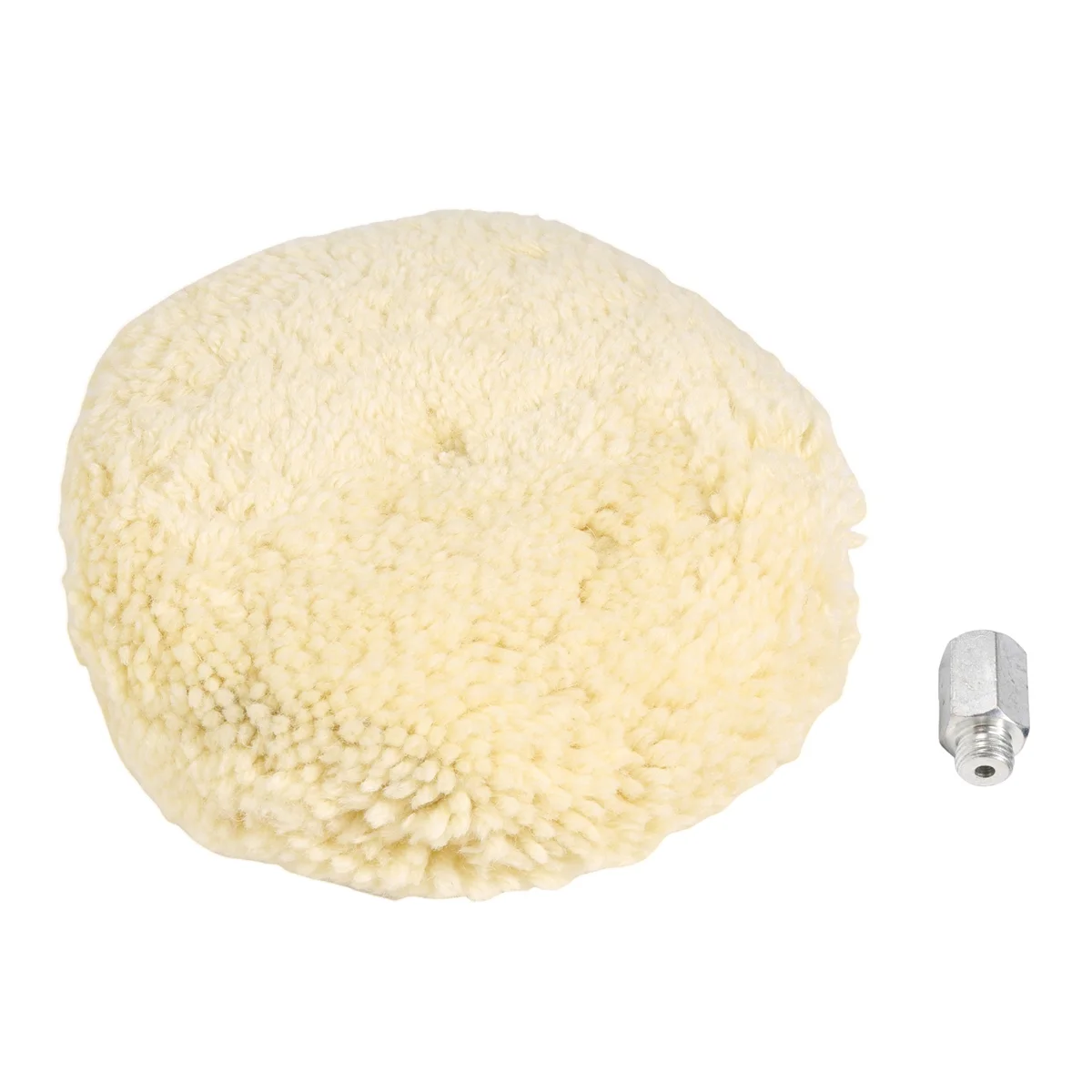 Almofada de polimento de lã dupla face de 7 polegadas com lã de parafuso de 5/8 polegadas (pacote com 1)