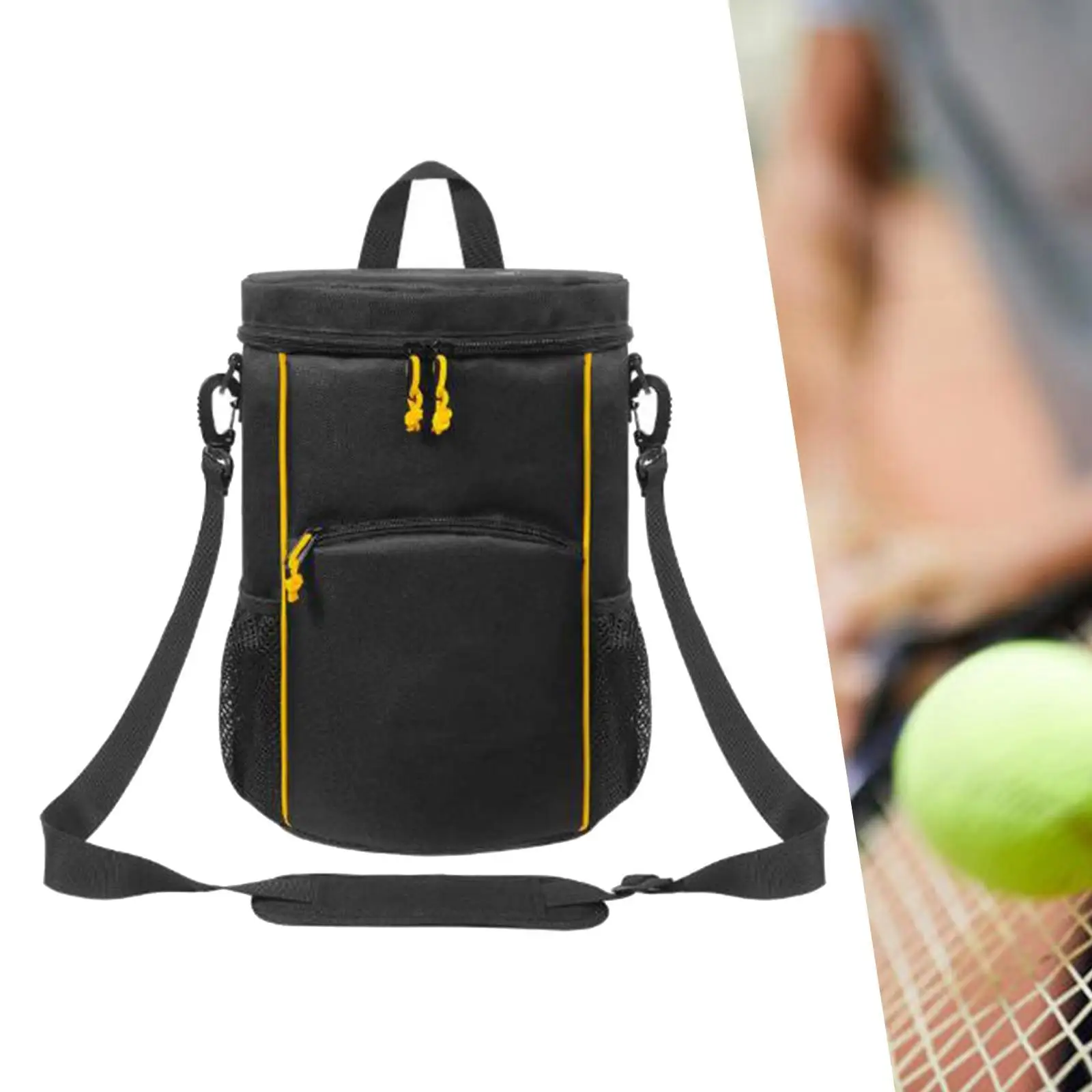 Bolsa para pelotas de tenis, bolsa de almacenamiento impermeable para pelotas de tenis para entrenamiento de Pickleball