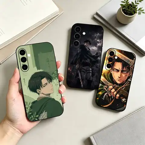 Attack on Titan Insane Anime Levi Ackerman  Phone Case For Samsung Galaxy A73,A72,A71,A70,A53,A52,A51,Others Soft Black Cover