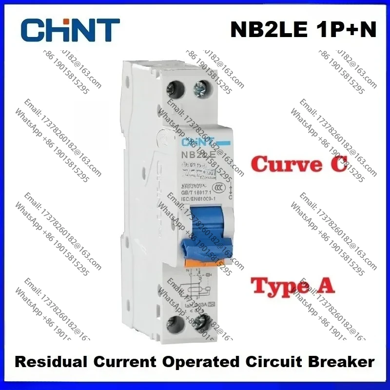 

CHINT NB2LE curva C tipo AC 1P + N перерывающее защитное защитное устройство fugas operado порта0000ente Residual RCBO 30MA 10A 16A 20A 25A