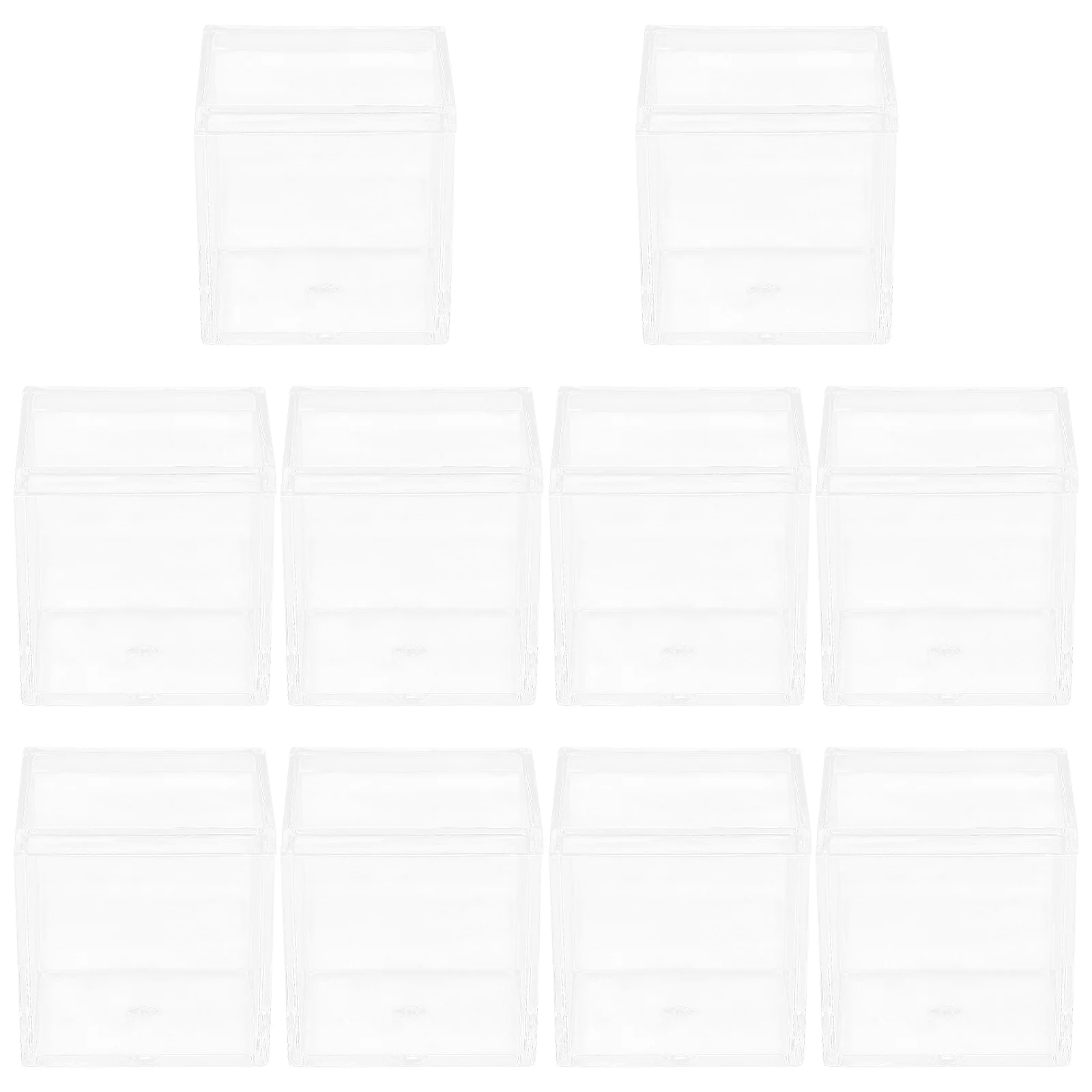 

10 Pcs Gift Packing Box Square Container Party Candy Storage Cases Acrylic Pegboard Display Stand Transparent Boxes