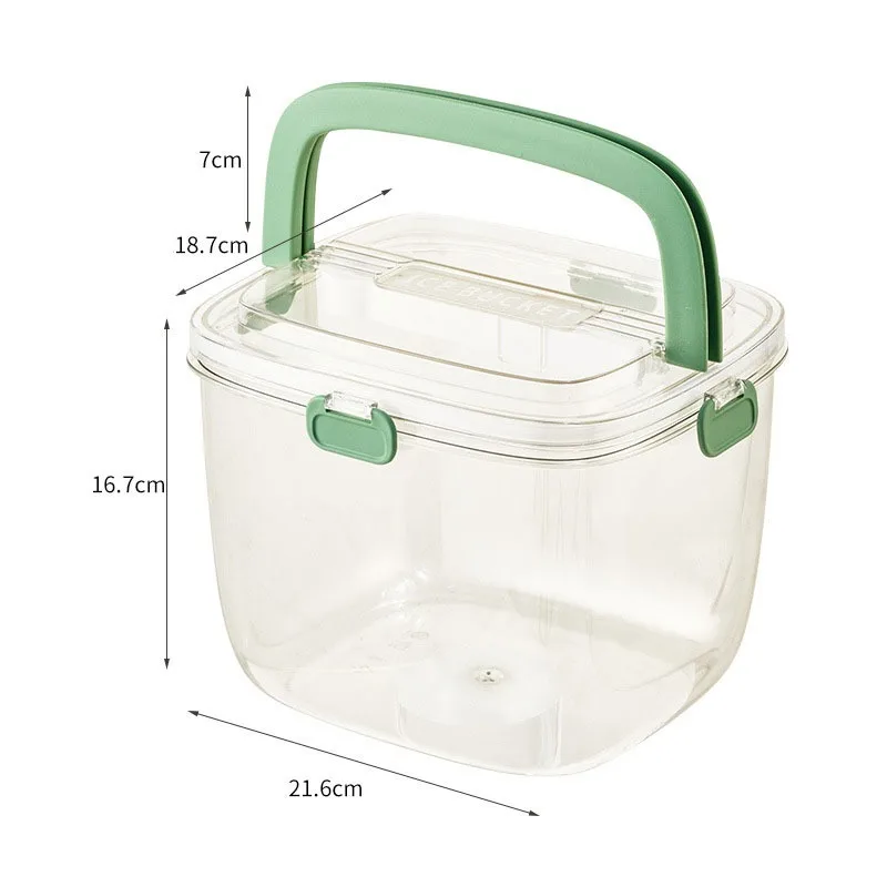Transparent Ice Bucket Portable Retro Champagne Summer Beer Bucket  Large Capacity Fruit Storage Bucket Box Container