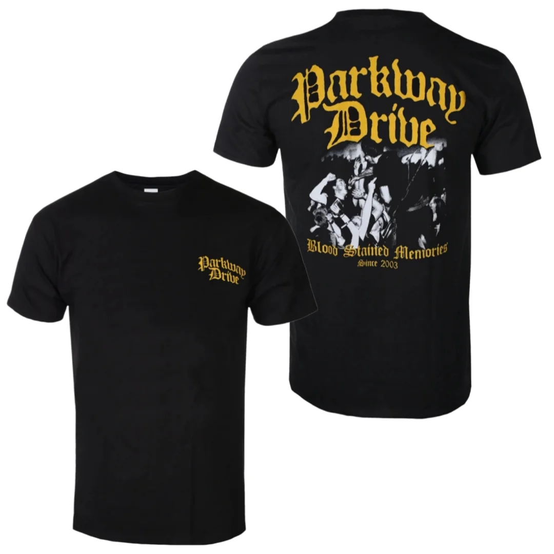 Parkway Drive - Don’t Close Your Eyes Live Pattern Printed T-shirt - Gothic Style Metal Core Band T-shirt for Men and Women