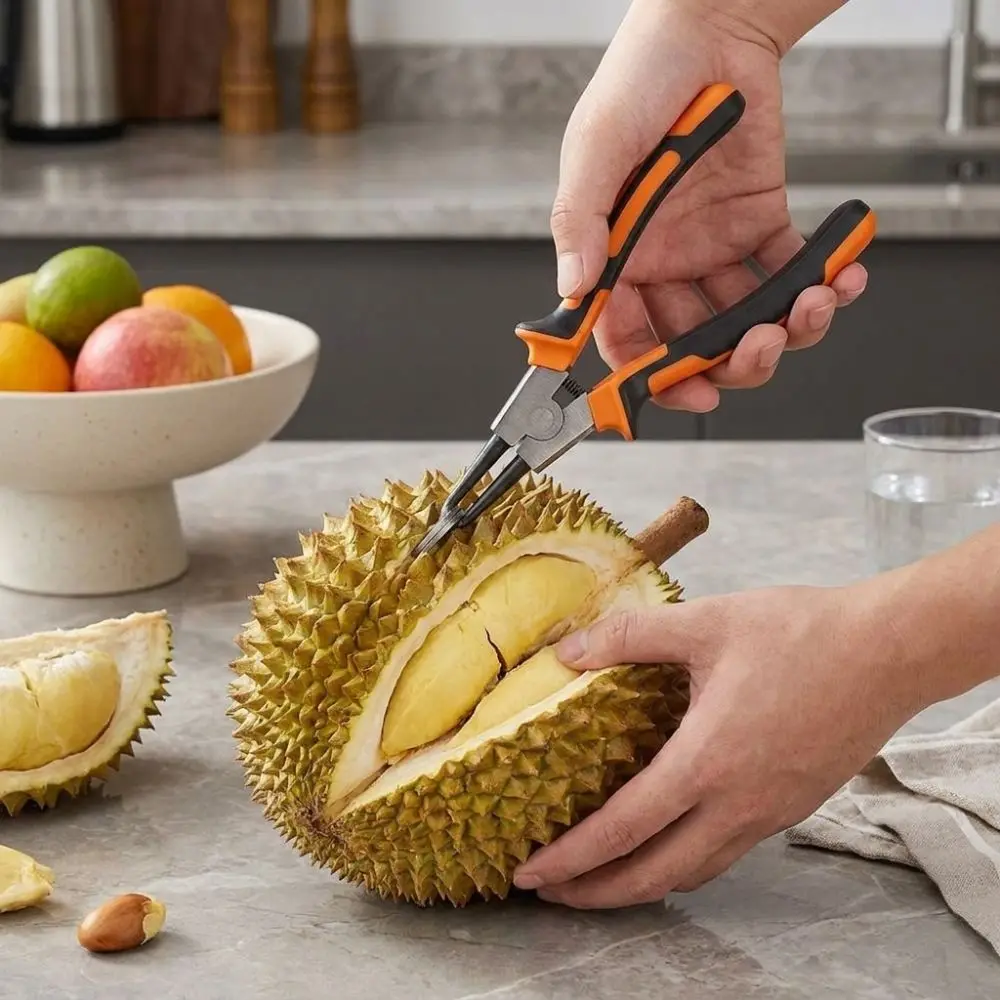 

Manual Durian Shell Opener Labor-saving Anti-slip Handle Watermelon Opener Effort-saving Rust-proof Durian Shell Pliers Home Use