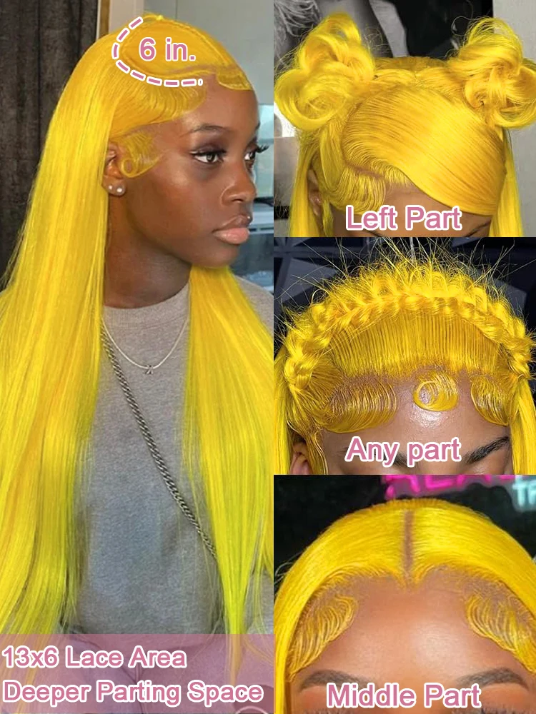 220 Dichte hellgelb gerade 13x6 HD Lace Frontal Perücken 100 % Echthaar brasilianische 613 goldfarbene Remy Perücke vorgezupft 40