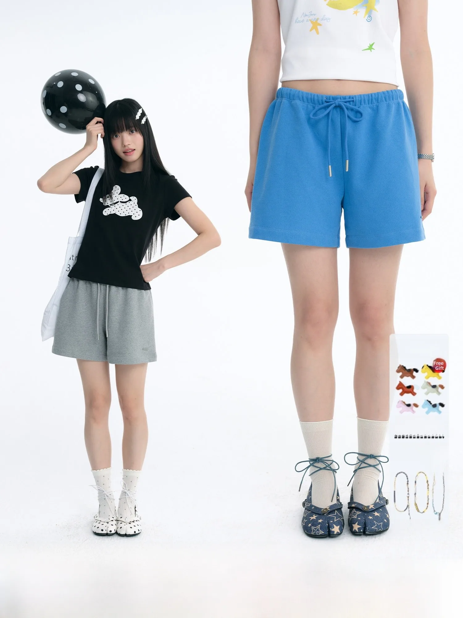 NewJNXS Knitted Shorts Casual Loose Fit Drawstring Waist Texture Sensation Summer Versatile Comfortable Breathable Cotton Shorts