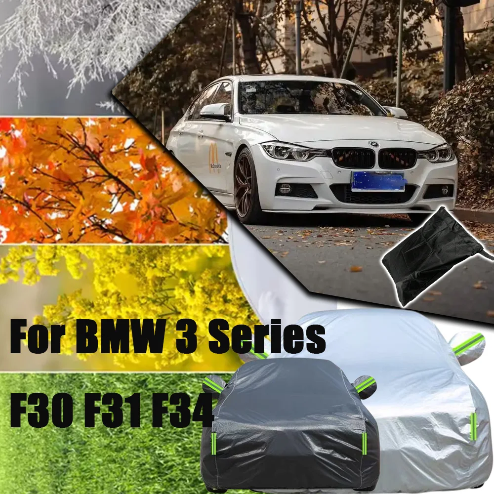

Outdoor Protection Full Car Cover Snow Cover Sunshade Waterproof Dustproof Exterior Car Accessories For BMW 3 Series F30 F31 F34