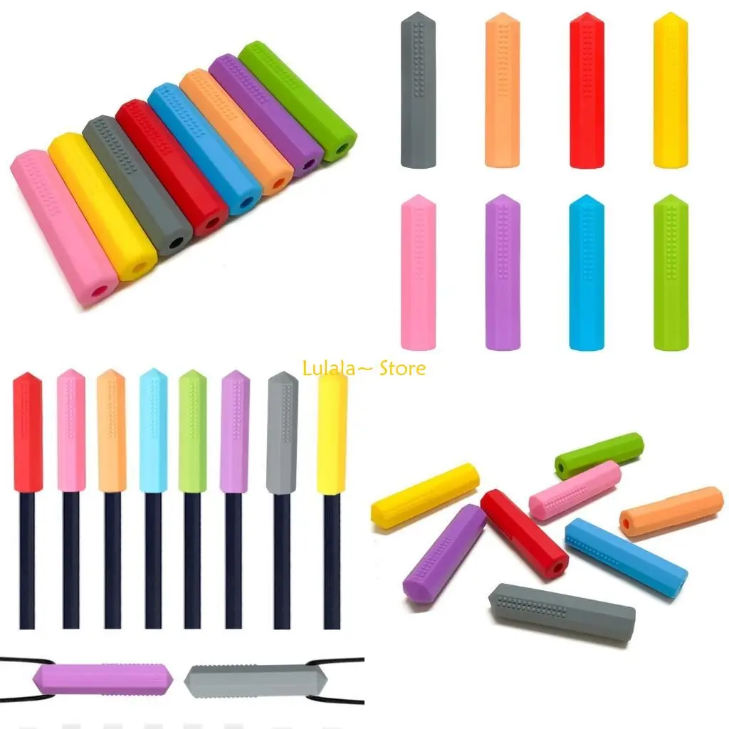 

Многоцветный детский прорезыватель-карандаш Y4QA для удобства жевания и защиты канцелярских принадлежностей