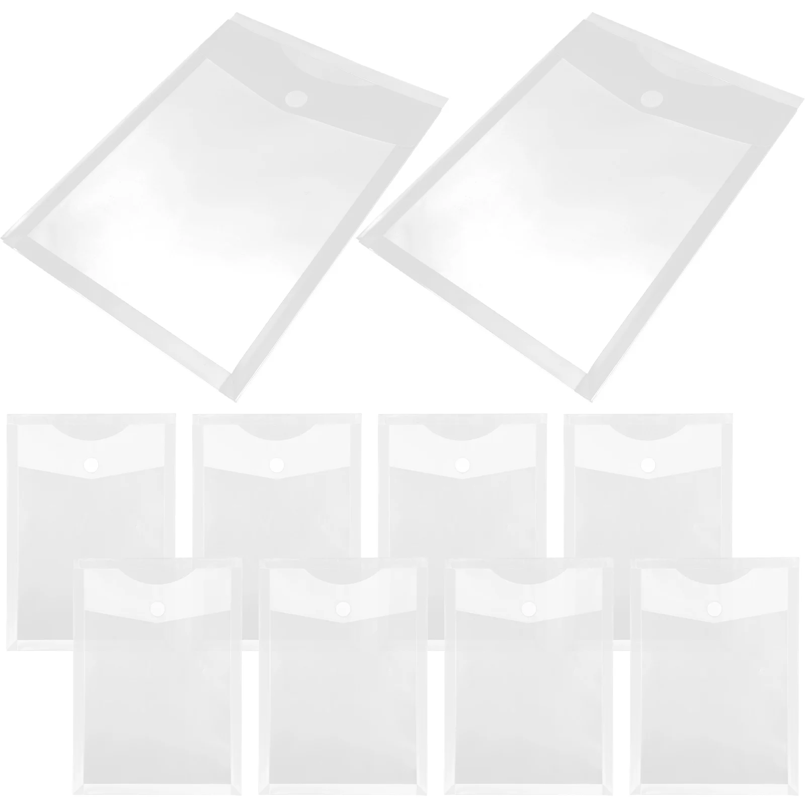 

10pcs Cardboard Storage Bags A4 White Transparent File Folders Scrapbooking Supplies Document Organizer Lightweight Durable