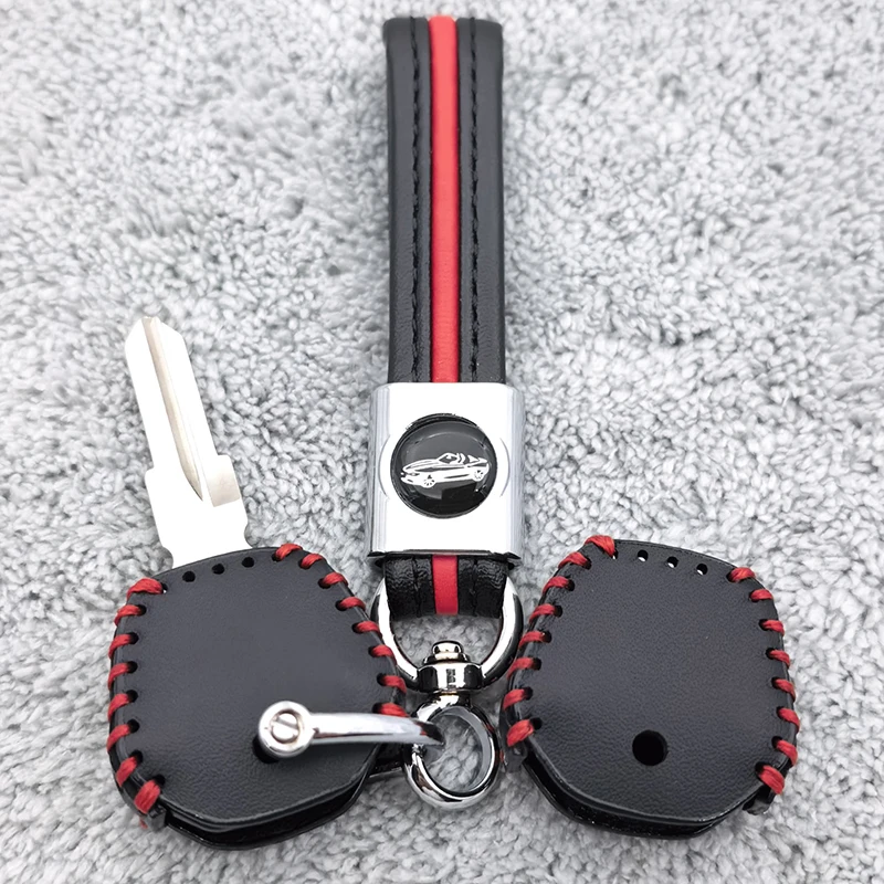 Leather Key Case for Triumph Tiger Sport 660 Trident 660 TIGER 900 1200 Street Triple 765 R S Keychain Shell Accessories Cover