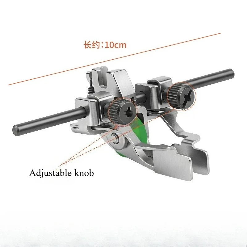 Computer flat car double-sided gauge roller presser foot rib positioning embossing line