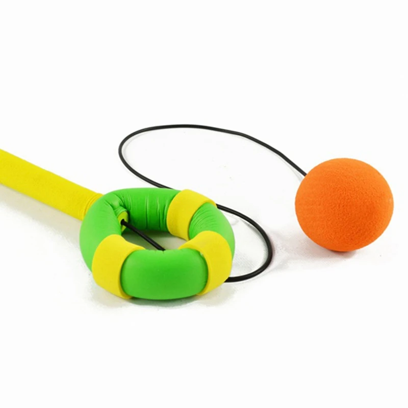 Giocattolo con palla altalena Giocattolo fitness in spugna Giocattolo con sfera a pendolo con equilibrio rotondo Giallo Verde + Arancione