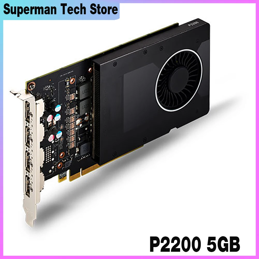 GPU For NVIDIA Quadro P2200 5GB Professional Graphics Card 5G Video PS Rendering 3D Modeling CAD Designer