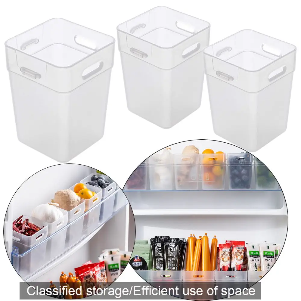 2Pcs/pack Refrigerator Side Door Storage Box Seasoning Sauce Condiment Storage Rack Household Fridge Classification