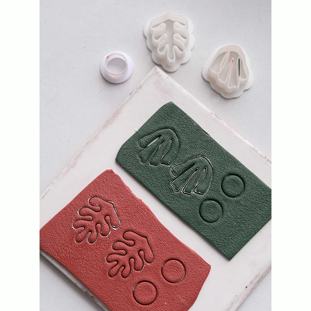 1PC Coral Soft Pottery Polymer Clay Cutter Fish Bone Molds DIY Handmade Earing Jewelry Pendant Making Tools