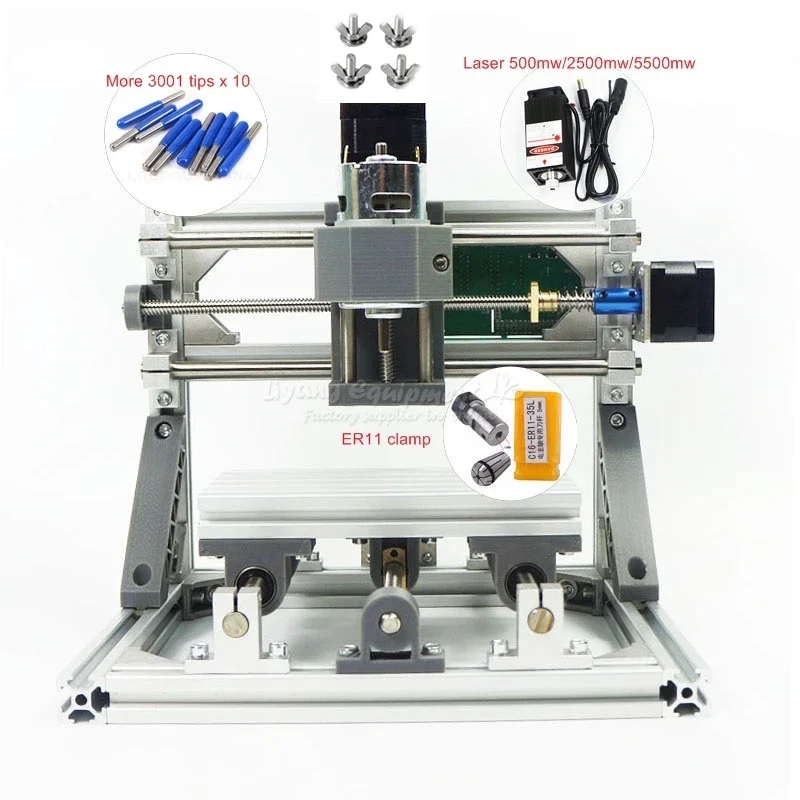 Mini CNC 1610 PRO 500MW 10000mw 15W Laser Engraving Pcb Milling Machine Wood Carving Machine With GRBL Control